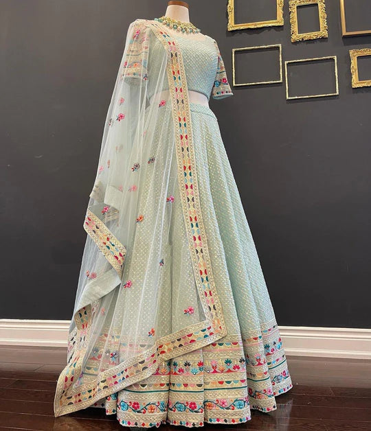 Blue Designer Lehenga Choli
