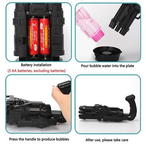 Bubble Machine Gun Toy ( 8 Holes )