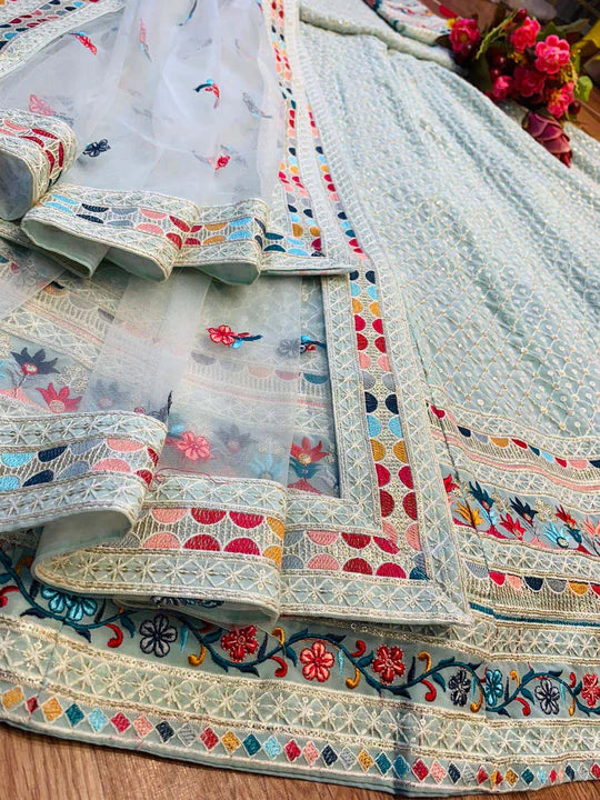 Blue Designer Lehenga Choli
