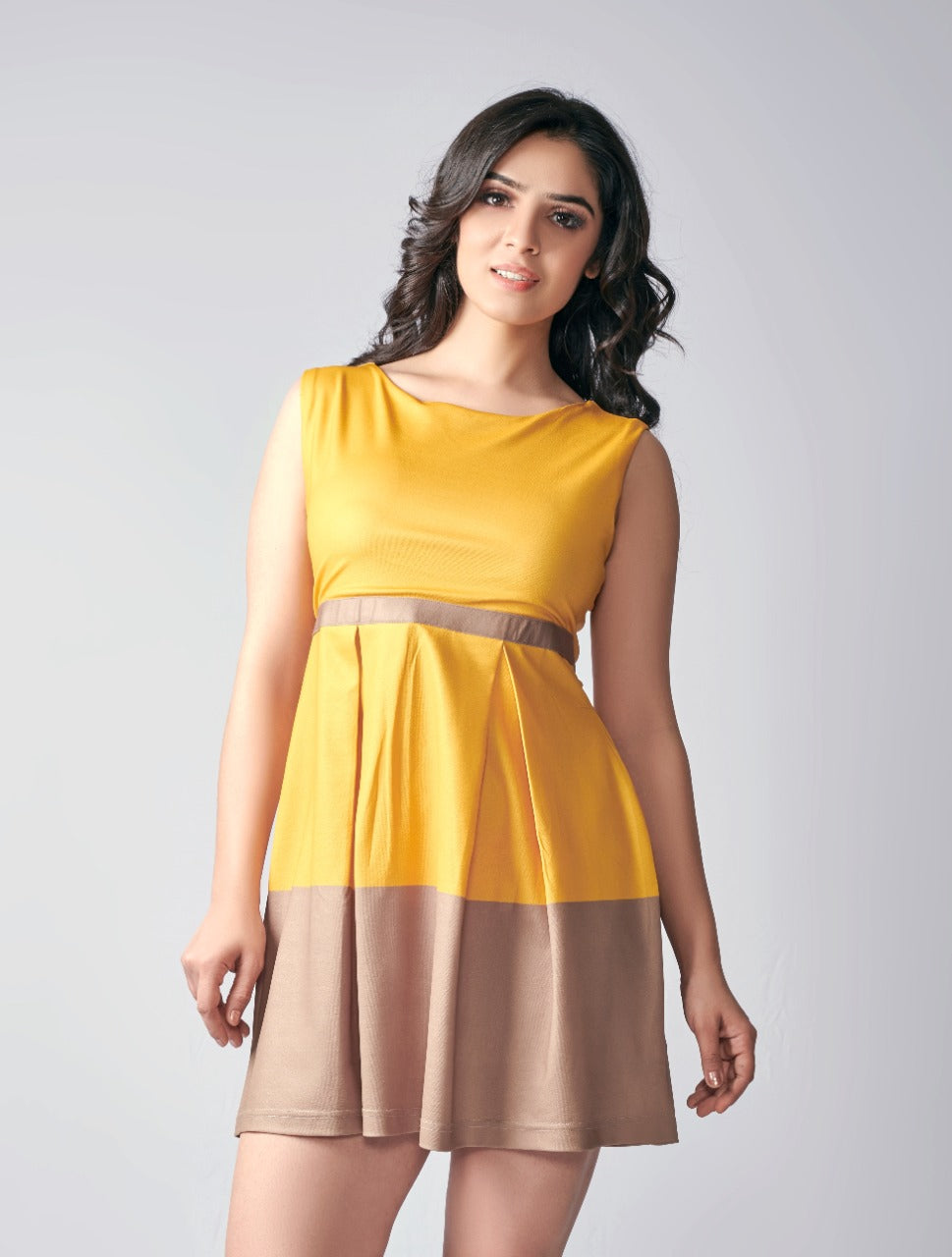 Sleeveless Round Neck Bodycon Lycra Dress