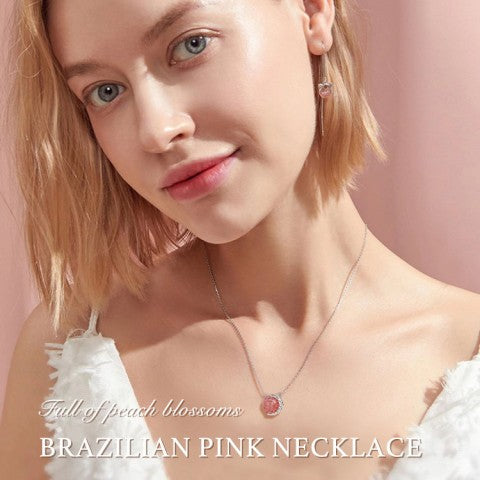 Brazilian Pink Crystal Jewelry Set-Health & Love