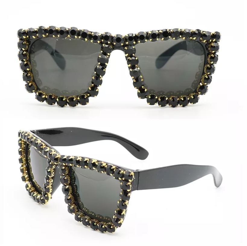 Rhinestone Black Sunglasses