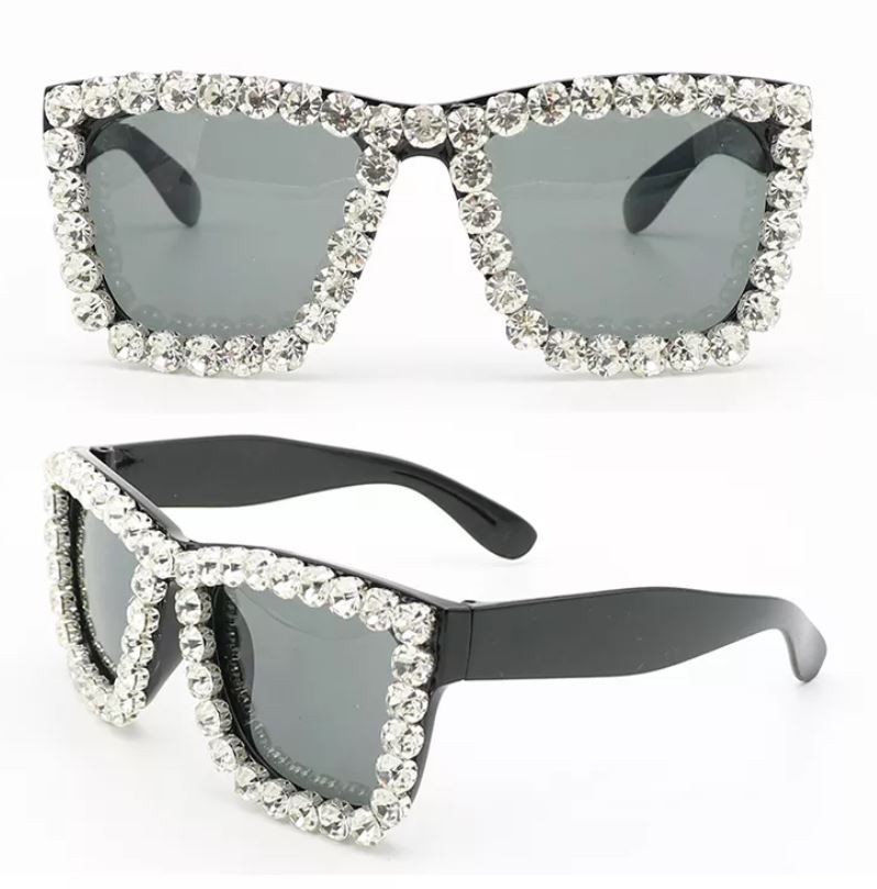 Rhinestone Black Sunglasses