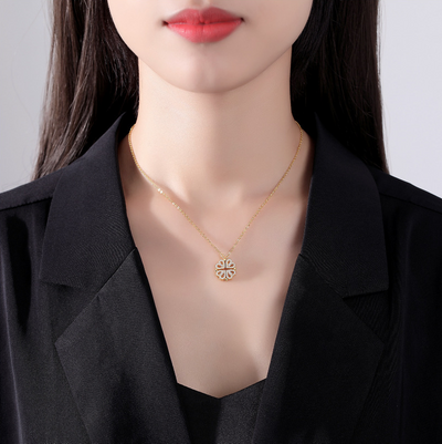 LUCKY FOUR- LEAF CLOVER NECKLACE