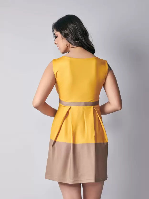 Sleeveless Round Neck Bodycon Lycra Dress