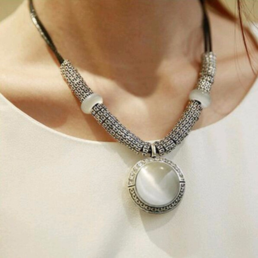 Fashion Opal Statement Necklace