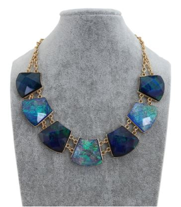 TrinketSea Blue Crystal Necklace