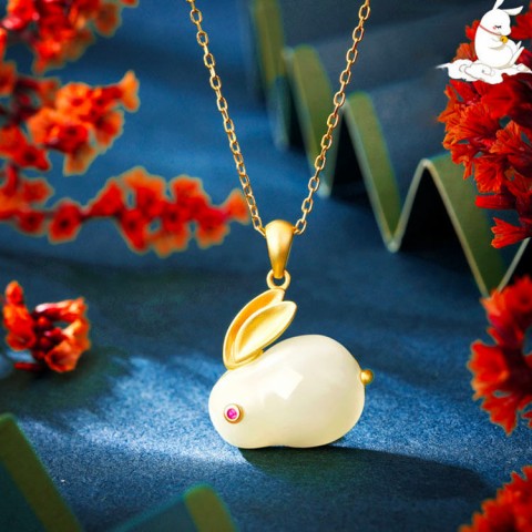 Rabbit HeTian Jade Lucky Jewelry Set-1