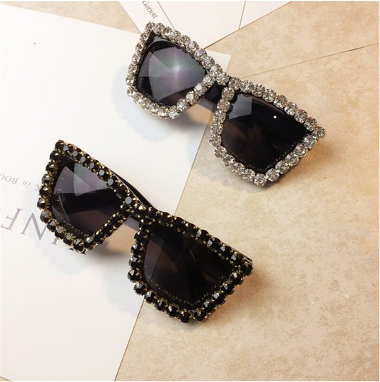 Rhinestone Black Sunglasses