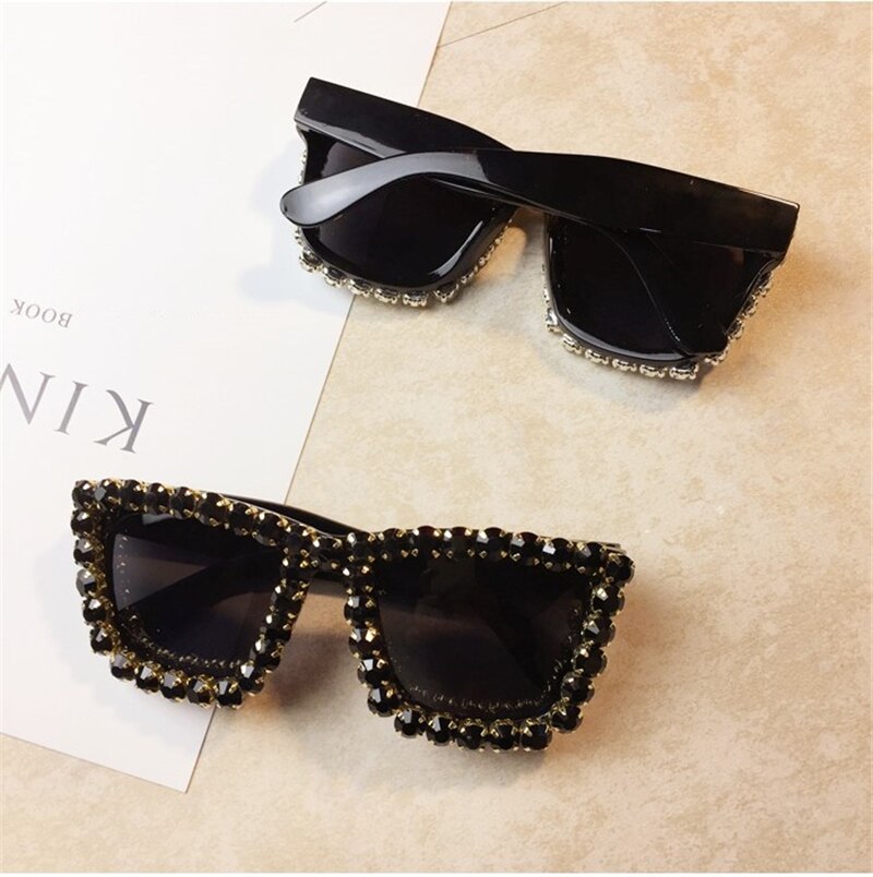 Rhinestone Black Sunglasses